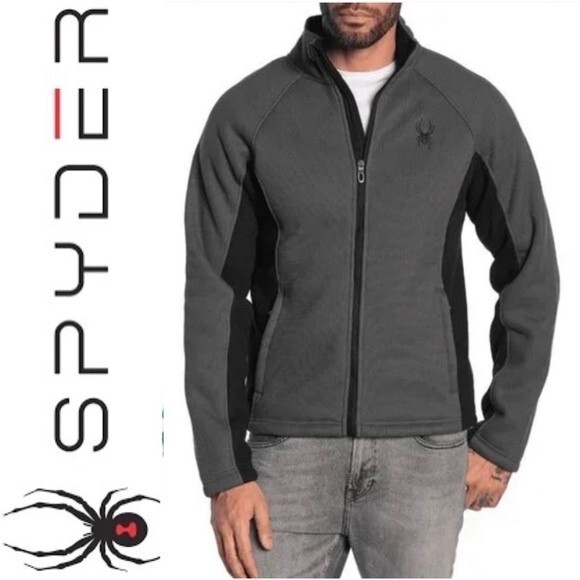 Spyder Other - Spyder Men's Constant Full Zip Up Sweater Fleece Jacket Polar Black S Outdoor